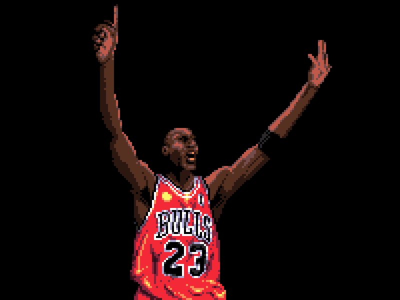 Michael Jordan III 16 bit 1998 90s animation basketball bulls character chicago illustration nba pixel art retro