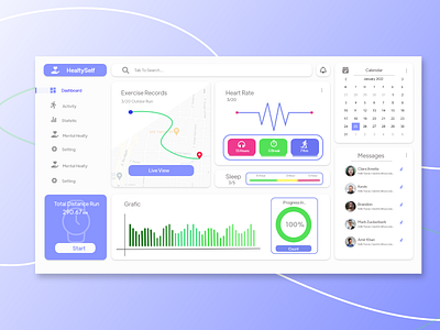 Desain Dashboard | Healty Self