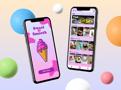 Ice cream Order Apps android apps desain ice cream mobile order phone uiux