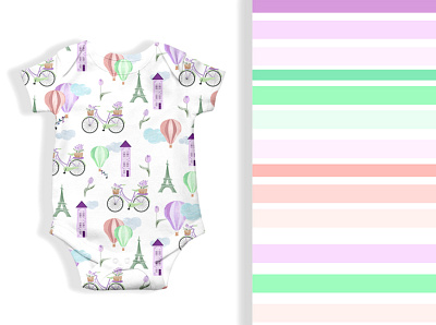 Watercolor pastel purple seamless repeating pattern design graphic design kids print seamless pattern