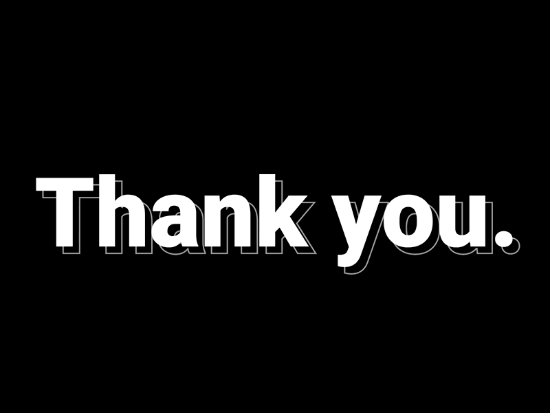 Thank you - text animation svg svg animation