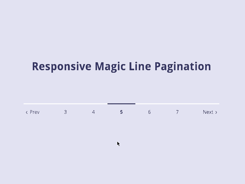Responsive Magic Line Pagination animation coding css front end front end front end developer front end development ui animation