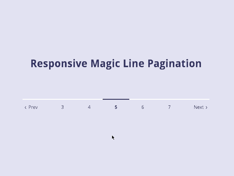 Responsive Magic Line Pagination