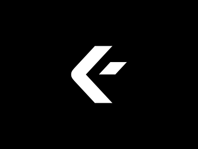 Negative Space F Mark branding design logo minimal modern vector