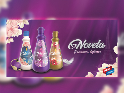 Novela - Premium Softener advertising banner campaign marketing poster
