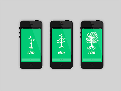 Elm Tree Growth app icon mobile design ui design
