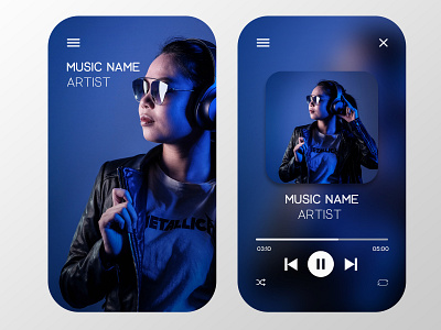 Music Player Concept branding design graphic design ui