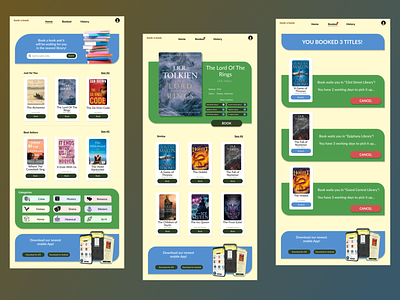 Library App - Book a book. (Desktop) book desktop figma graphic design library ui ux web design