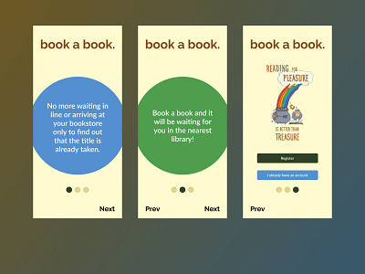 Library App - Book a book. (Welcome Pages)