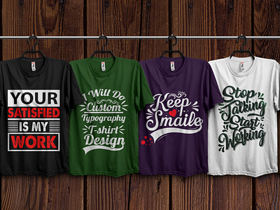 Typography t-shirt design bundle