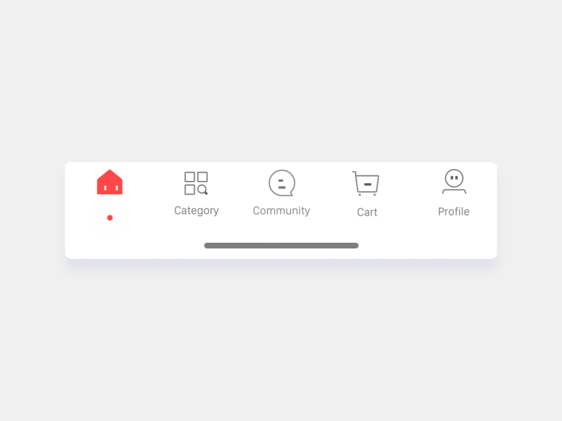 Tabbar cart categories illustration profile shot tab bar tabs