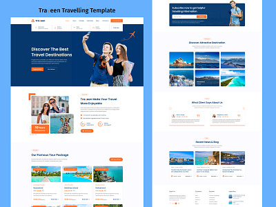 Traveen Travelling UI Figma Template