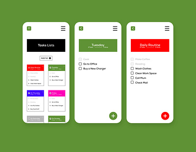 Task List App UI design graphic design tasklistapui ui uidesign uiux ux