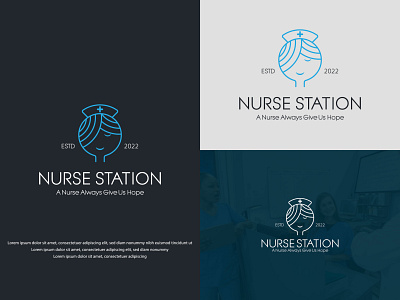 Nurse Station minimal logo 3d animation branding graphic design logo motion graphics