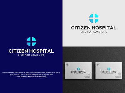 Citizen Hospital Minimal Simple logo 3d animation branding graphic design logo motion graphics ui