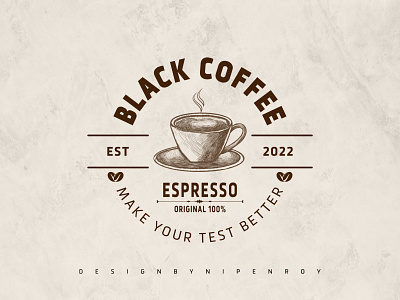 Black Coffee Logo 3d animation branding graphic design logo motion graphics ui