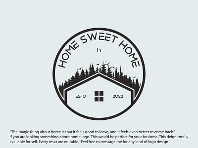 Home Sweet Home Logo 3d animation brand indentity branding design graphic design hand drawn logo illustration logo logodesign logomark logos motion graphics simple logo ui vector vintage