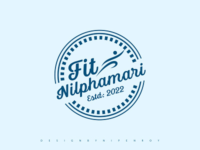 Fit Nilphamar Logo 3d animation batch logo brand identity branding design graphic design illustration logo logo design logos motion graphics retro logo ui vector vintage