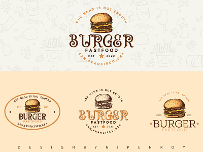 Burger Hand Drawn Logo