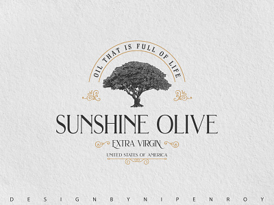 Sunshine Olive Hand Drawn Vintage logo