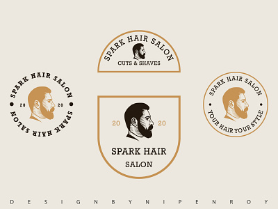 Spark Hair Salon Vintage Logo