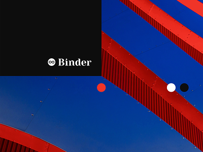 Binder binder black blue branding circle logo logotype red square unsplash white
