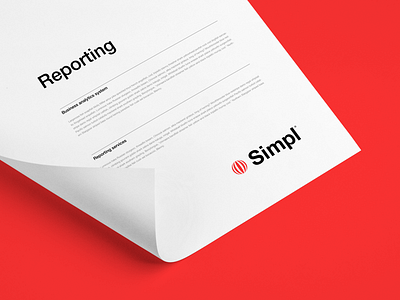 Simpl. Report blank brand helvetica logotype mamozinger print red