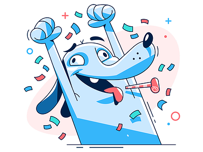 Happy Dog character coreldraw hotspotshield illustration mamozinger vector