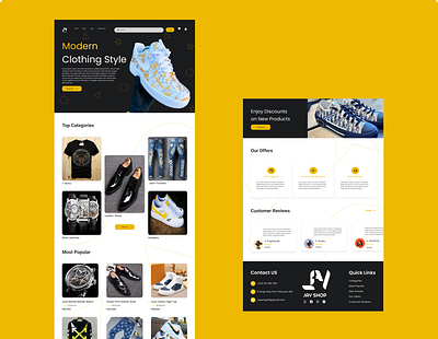 Jay Shop Landing Page design landing page ui uiux web design