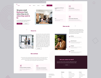 Marketing Agency Landing Page landing page ui uiux web design