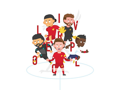 Liverpool season 19/20 artwork character design fifa football illustration liverpool premier league vector