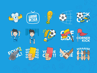 Layar Bola Traveloka GIF set artwork character design fifa football gif illustration sticker vector worldcup