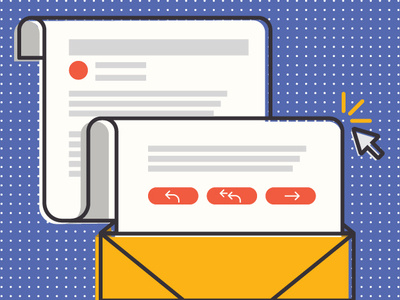 Email Etiquette email illustration screenprint