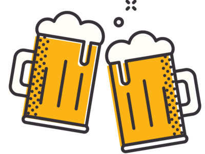 Beers & Cheers beer icon illustration mug screenprint