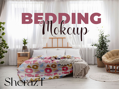 Bedding Mockup bed bedding beddingmockup beddingpsd bedroom duvet imageediting pattern photoshop pillow psd psdfile seamless pattern sherazt