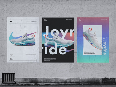 Nike Joyride Posters advertising graphic design nike poster vibrant