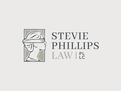 Stevie Phillips Law chattanooga illustration justice lady justice law law firm lawyer logo design tennessee