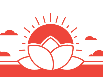 Sunshine branding design flower sun