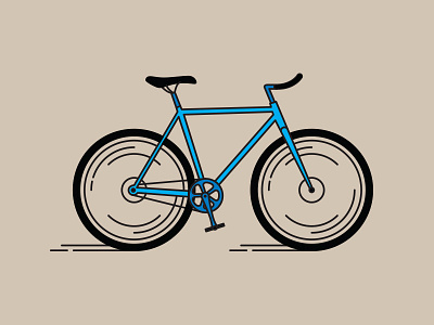 "Go" illustration for the Atlanta Beltline bicycle bike illustration line art speed