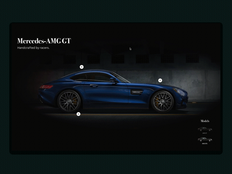 Mercedes AMG GT redesign animation auto cars graphic design redesign sketch ui ui design user interface ux ux design website