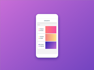 Gradients Picker app design flat illustration ui vector