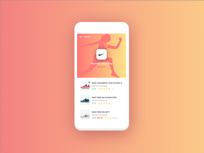 Nike reimagined app design flat ui ux vector web