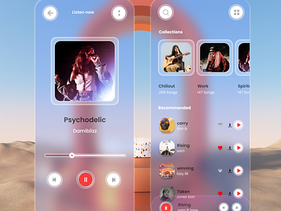 A music play mobile App moblie app music player uiux uiux design user interface
