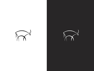 Unusual animal brand bull icon