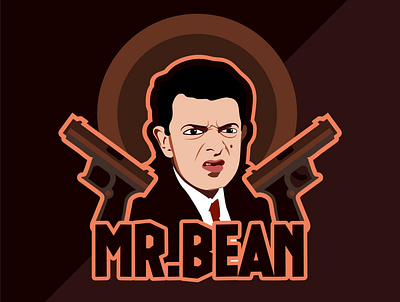 Mr.Bean Mascot Logo (Gaming) 3d branding design graphic design icon illustration logo mas minimal ux vector