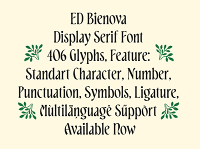 ED Bienova branding design elegant font font design graphic design lettering logo minimalist serif type design typography