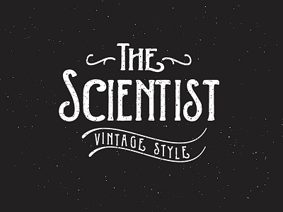 the scientist design font inspiration lettering like text typography vintage