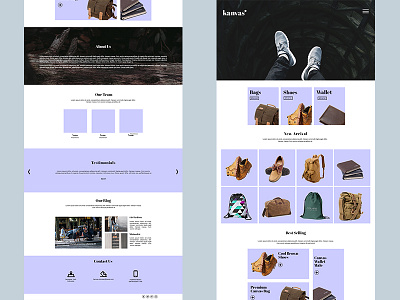 kanvas ' brand minimalist shop simple web web design