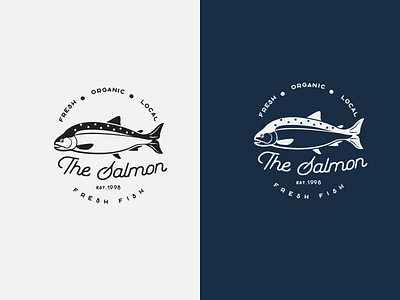 The Salmon branding logo logo design vintage logo