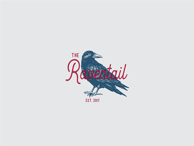 the Raventail branding logo logo design vintage logo